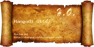 Hangodi Ottó névjegykártya